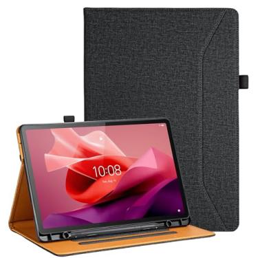 Imagem de Vakarey Capa para Lenovo Tab P12 com suporte de caneta infantil à prova de choque para Lenovo Tab P12 12,7 polegadas, preta