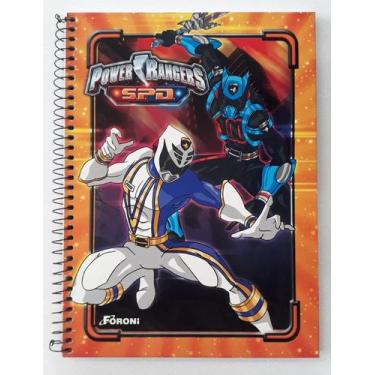 Imagem de Caderno 1X1 Capa Dura Foroni 96 Folhas Power Rangers S.P.D