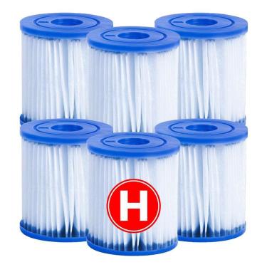 Imagem de 6 Unidades Refil Filtro P/ Bomba Filtrante 1250 Lh Modelo H - Intex