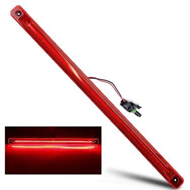 Imagem de D-Lumina Barra de luz LED para montagem de porta traseira com lente vermelha para Chevy Silverado GMC Sierra 2500HD 3500HD 2001-2014 Dually Pickup Truck, alimentada por LED traseiro 54-SMD sob luz de porta traseira, pacote com 2