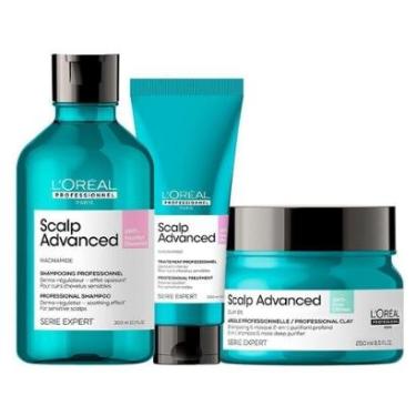 Imagem de Kit L'Oréal Professionnel Serie Expert Scalp Advanced - Shampoo e Tratamento e Máscara 2 em 1 250ml-Unissex