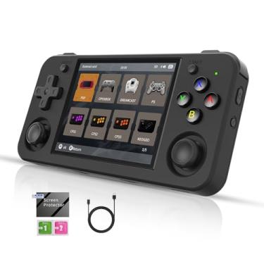 Imagem de Daxceirf RG35XX H Handheld Game Console Linux System H700 3.5 inch IPS Screen 3300mAh Retro Video Gaming Console 5528 Classic Games Support 5G WIFI Bluetooth 4.2 (RG35XX H-Black)