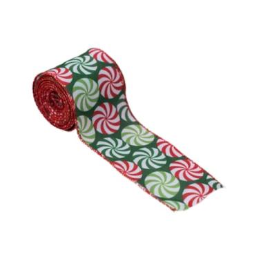 Imagem de Dynwave Fita de Natal para laços de guirlanda, embrulhos de presentes, fita de doces para embrulhos de presentes, suprimentos para festas, decoração, Style a