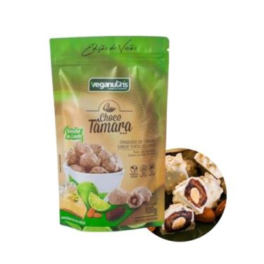 Imagem de BOMBOM VEGANO DE TÂMARA SABOR TORTINHA DE LIMÃO E CHOCOLATE BRANCO AO LEITE DE COCO CHOCOTÂMARA VEGANUTRIS 100G