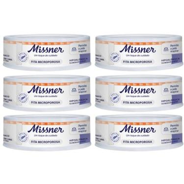 Imagem de Kit 6 Fita Microporosa Branca 1,2cm X 10m - Missner