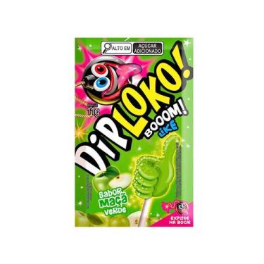 Imagem de Pirulito Frutado Diploko Explosive Sem Glúten Maçã Verde - Danilla foo