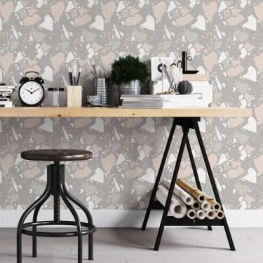 Imagem de Papel de Parede Adesivo Granilite Marrom N05095 0,58X2,5M - Adesivo BR