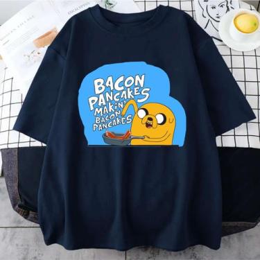 Imagem de Camiseta Adventure Time Jake Pancakes - sneko, Azul, G