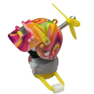 Imagem de Gatinho Gato Moto Guidao Bike Som Buzina Luzes Led Capacete Fofo Sinal