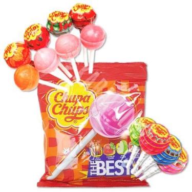 Imagem de Pirulito Chupa Chups Mix de Frutas Pacote Com 50 Un