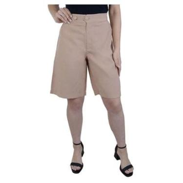 Imagem de Bermuda Feminina Jumaniy Alongada Marrom - J2196-Feminino