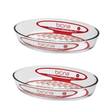 Imagem de Kit 2 Assadeiras refratário de Vidro para forno para Assados 3 L - Bio