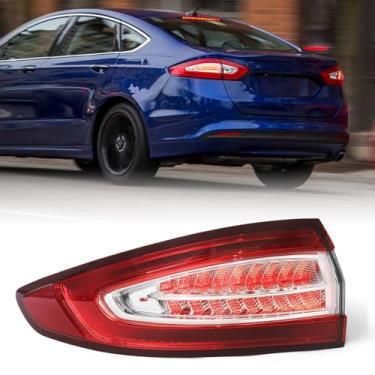 Imagem de FIONE Conjunto de luz traseira compatível com Ford Fusion S SE 2013 2014 2015 2016 Lâmpada traseira de freio lado esquerdo do motorista FO2805118