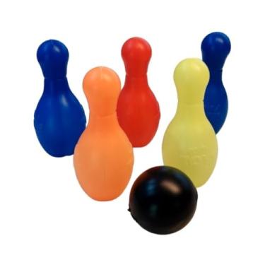 Imagem de Boliche Infantil 6 Pinos E 2 Bolas Brinquedo De Plastico (MINI BOLICHE)