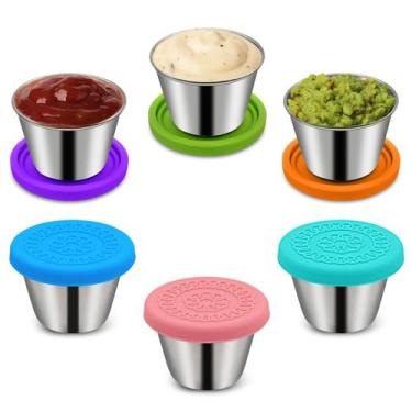 Imagem de Recipientes de condimentos Winceed 70mL em aço inoxidável, pacote com 