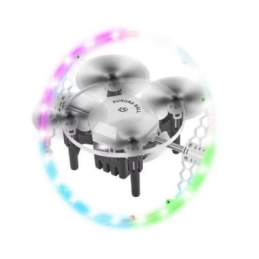 Imagem de Mini Drone Brinquedo Neon Voa de Verdade Luzes LED Aurora Ball Control