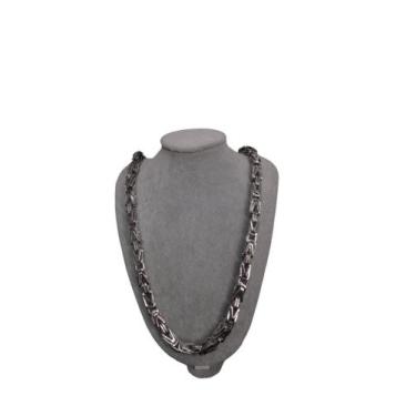 Imagem de Corrente Masculina Bizantina Aço Cirúrgico Inoxidável D18 - style stor