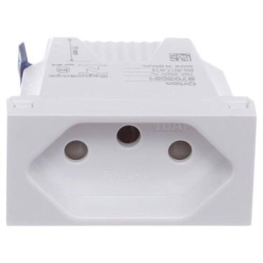 Imagem de Módulo de Tomada 2 Pinos + Terra 10 Amperes 250 Volts Borne Automático