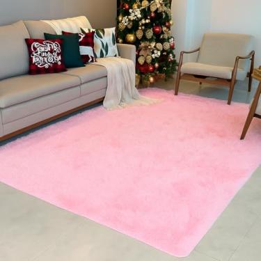 Imagem de Tapete Peludo 3,00x2,00 Novo Para Sala Quarto Cozinha Felpudo (Rosa BB, 300x200)