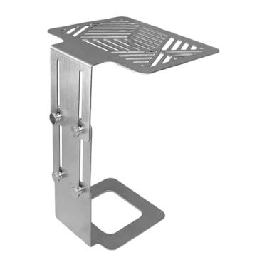 Imagem de WeiLaiKeQi Suporte para pesagem de café, altura ajustável, acessório profissional, suporte para balança de café, proteção para bar, máquina de café expresso, Prata