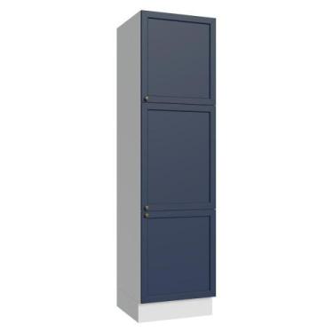 Imagem de Paneleiro 60 Cm 3 Portas Vik Madesa Branco/azul