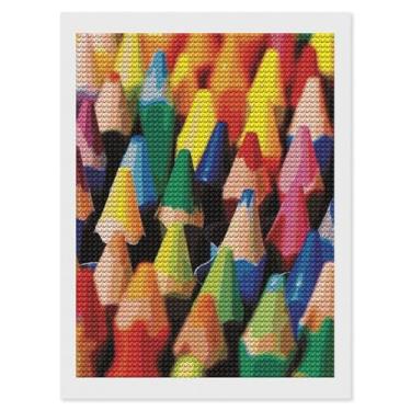 Imagem de Giz de cera de pintura de diamante impresso DIY pintura de diamante adequada para casa, decoração de parede de arte