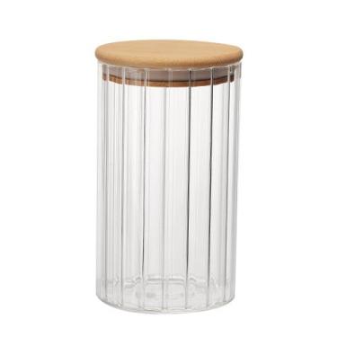 Imagem de CrystalCane 750ml - Porta Mantimento Canelado com Tampa em Bambu - Tou