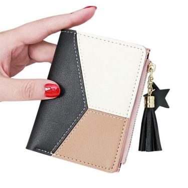 Imagem de Carteira Slim Feminina Couro Porta Cartão Chaveiro Premium - Hxt, Pret
