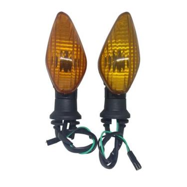 Imagem de Pisca Seta Laranja Honda Titan Fan 150 2014 Em Diante Par - Brv Borach
