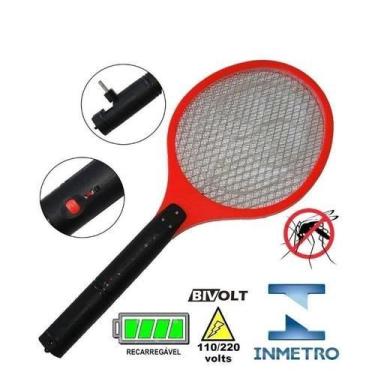 Imagem de Raquete De Pernilongo Choque Potente Mata Mosquitos Raquete Elétrica B