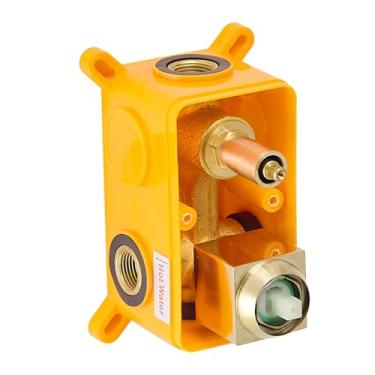 Imagem de BESy Válvula misturadora de chuveiro controle torneira de chuveiro válvula de temperatura kit válvulas de equilíbrio de pressão montagem na parede acabamento sem painéis, alças e maçanetas acabamento