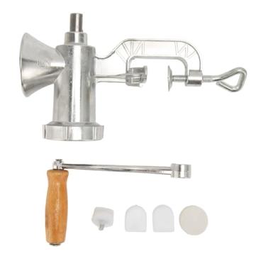 Imagem de Yctze Moedor de Carne Manual - Máquina de Moagem Manual de Liga de Alumínio Com Alça de Madeira para Uso Doméstico, Ideal para Carne Moída e Salsichas