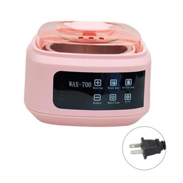 Imagem de oshhni Aquecedor elétrico de cera profissional, resistente, com temperatura ajustável, para derreter cera, para salão de beleza doméstico e SPA, Rosa