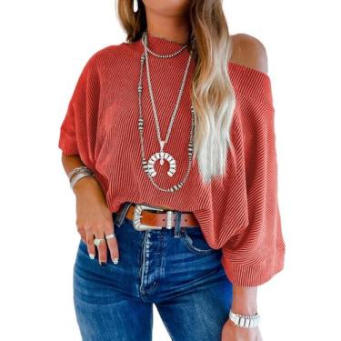 Imagem de Top EVALESS Tawny de manga 3/4 com gola de barco, moda feminina 2025