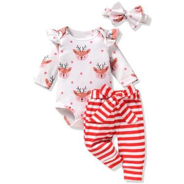 Imagem de Conjunto para Bebé Prematuro Aalizzwell para Niña Navidad de Algodón