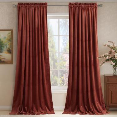 Imagem de Cortinas StangH Rust Red Velvet W132 x L274cm 2 painéis