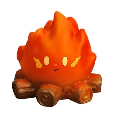 Imagem de Ioensy Luminária de mesa com luz noturna para fogueira, enfeites de desenho animado para fogueira, luz noturna de, abajur de cabeceira para quarto,