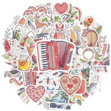 Imagem de 70 peças, natureza, animais, alimentos, aventura, estações, adesivos, brinquedo, professor, prêmio, material escolar, material escolar, para celular, laptop, scrapbook, bicicleta, faça você mesmo