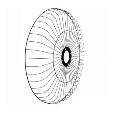 Imagem de Grade Metálica para Ventilador Oscilante de Parede com 60cm de diâmetro Venti-Delta, Preta, Compatível com Linhas Premium, Gold e Ventura, com Opção de Presilhas (Sem presilhas)