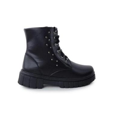Imagem de Bota Infantil Feminina World Colors Coturno Preto -711013-Feminino