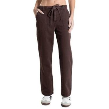 Imagem de Calça Sarja Sawary Reta Petit - 281067 - marrom 36-Feminino