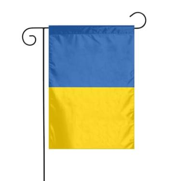 Imagem de KOSUES Bandeira da Ucrânia Bandeira de jardim 30,5 x 45,7 cm Bandeiras externas de dupla face vertical sazonal bandeira de boas-vindas festa quintal férias interior exterior decoração de casa