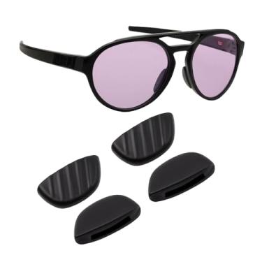 Imagem de Biyxpiv Protetores de nariz de substituição para óculos de sol Oakley Forager OO9421 OO9421F, preto, 2 pares grandes, fácil instalação