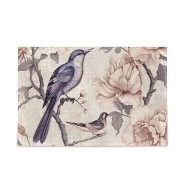 Imagem de WELLDAY Quebra-cabeça flores e pássaros 1000 peças grande jogo de arte para adultos adolescentes