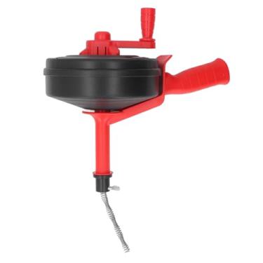 Imagem de AUNMAS Dreno Auger 65 Mola de Aço Manganês, de Encanamento Flexível para Pia de Chuveiro de Banheiro de Cozinha, Removedor de Entupimento Manual ou Elétrico para Tubos de 1/2 a 3 Polegadas (5m/16,4