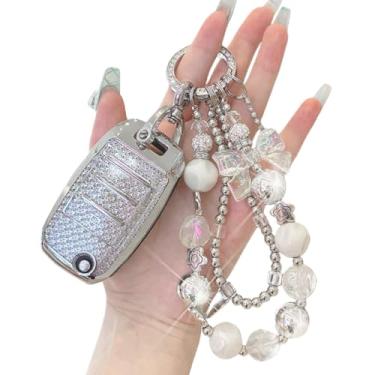 Imagem de TPU de diamante branco compatível com KIA RIO 3/K2/K3/K4/K5/Sportege/Picanto/Optima/Soul/Sorento/Forte/Stinger/Cerato/Flip Car Key Case Cover(B2)