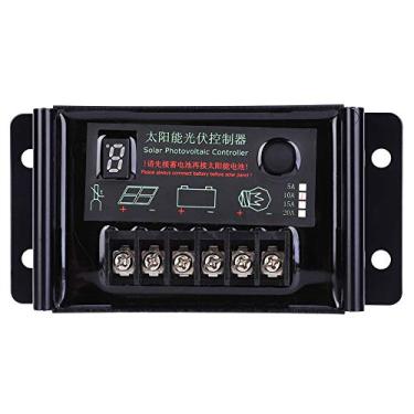 Imagem de Regulador de painel solar Carregador solar Controlador de bateria à prova d'água 10A 12V 24V Display LED de dupla tensão com proteção contra sobrecarga para off grid de barco