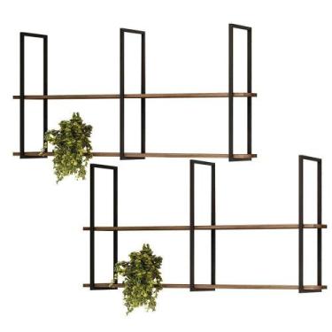 Imagem de Kit 2 Prateleiras Multiuso 135Cm Design D01 Demolição - LYAM DECOR