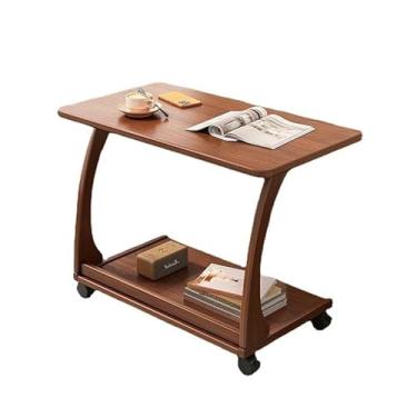 Imagem de Mesa de centro pequena mesa de centro sofá armário lateral mesa pequena móvel com rodas, mini mesa de café, sala de estar, mesa de chá quadrada pequena