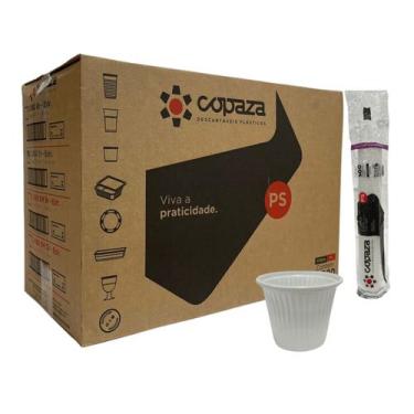 Imagem de Copo 50ml Branco Caixa C/5000 Plástico Café Chá Copaza